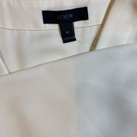 J Crew Cream Drapery Wrap Top - Picture 4 of 6